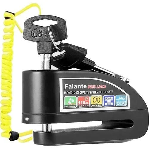 Alarm disc lock motorcycle wheel lock water resistant alarm easy installation tn-1404 - G5M