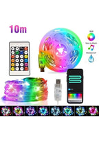 Akıllı rgb led şeridi usb 10 metre uygulama kontrollü ve ses hasasiyet destekli suya dayanıklı ışık - G4Z - KolayMagza KM Technology