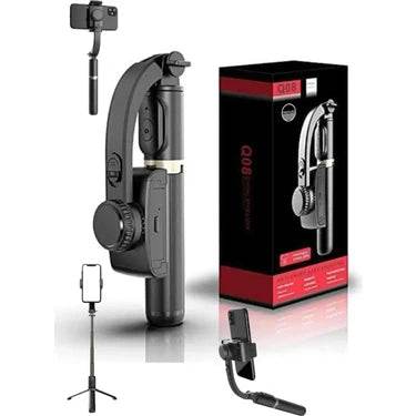 Q08 3‑in‑1 gimbal selfie sopa | bluetooth’lu 360° döner tripodlu telefon sabitleyici - G3Z - KolayMagza
