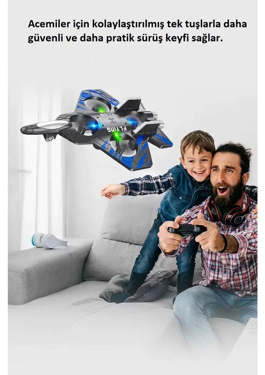 F166 Uçak Flying Club Dayanıklı Köpük Gövdeli 2.4ghz Uzaktan kumandalı 360Derece Dönebilen şarj edilebilir bataryalı oyuncak uçak - G6V - KolayMagza