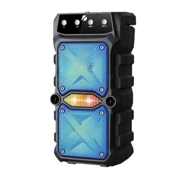 Mikrofonlu çift hoparlörlü ışıklı fm radio usb sd kart bluetooth hoparlör gts-1571 - H3H - KolayMagza