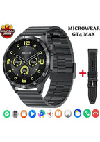 GT4 Max Premium Klasik Erkek Akıllı Saat Amoled Ekranlı Sesli Görüşme Yapan NFC,GPS,Spor Takibi,Rehber Kaydı Android&iOS İphone Huawei Xiaomi Uyumlu Kol Saati - A3J - KolayMagza