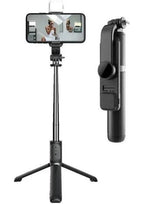 Q02s ışıklı selfie stick tripod | bluetooth kumandalı, katlanabilir, uzayabilir, 360° döner başlıklı telefon tutucu