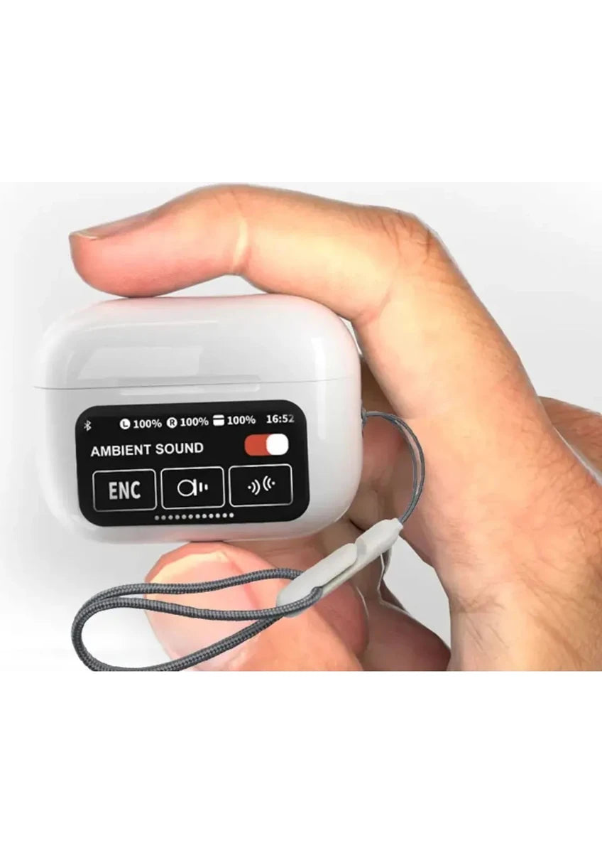 سماعات Airpods الجيل الثالث مع شاشة، وضع ANC، ميكروفون، سماعة بلوتوث تعمل باللمس t12 - B3H