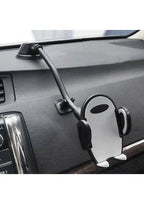 Dirsek destekli uzun yaylı kollu vantuzlu torpido ve cama takılabilir vakumlu 360 derece ayarlanabilir araç içi telefon tutucu - R2M - KolayMagza