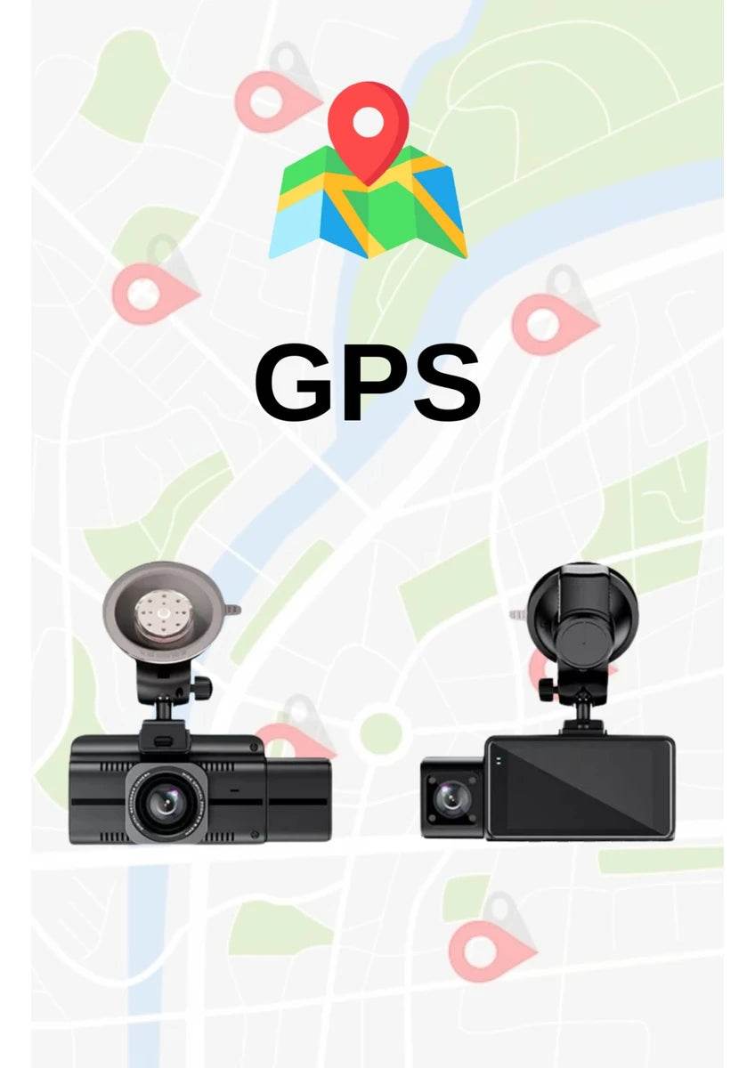 F6 4K 1080P Monitörlü Gece Görüşlü 3 Kanal WİFİ/GPS li döngü kayıtlı Araç Iç Dış Kamera - G6T - KolayMagza