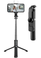 Q02s ışıklı selfie stick tripod | bluetooth kumandalı, katlanabilir, uzayabilir, 360° döner başlıklı telefon tutucu - G4N - KolayMagza