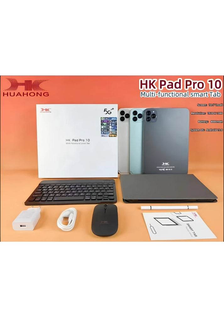 Orj. Hk pad pro 10 akıllı tablet android wifi bluetooth sim kart sosyal medya 10,1 inç 8000mah - G6C - KolayMagza