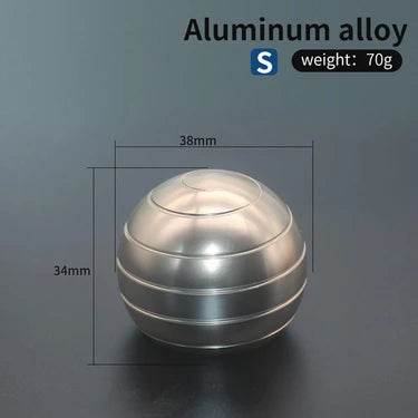 Dekompresyon jiroskop topu – 1.77 inç spiral oluklu dönen ofis stresi azaltıcı - G3E - KolayMagza