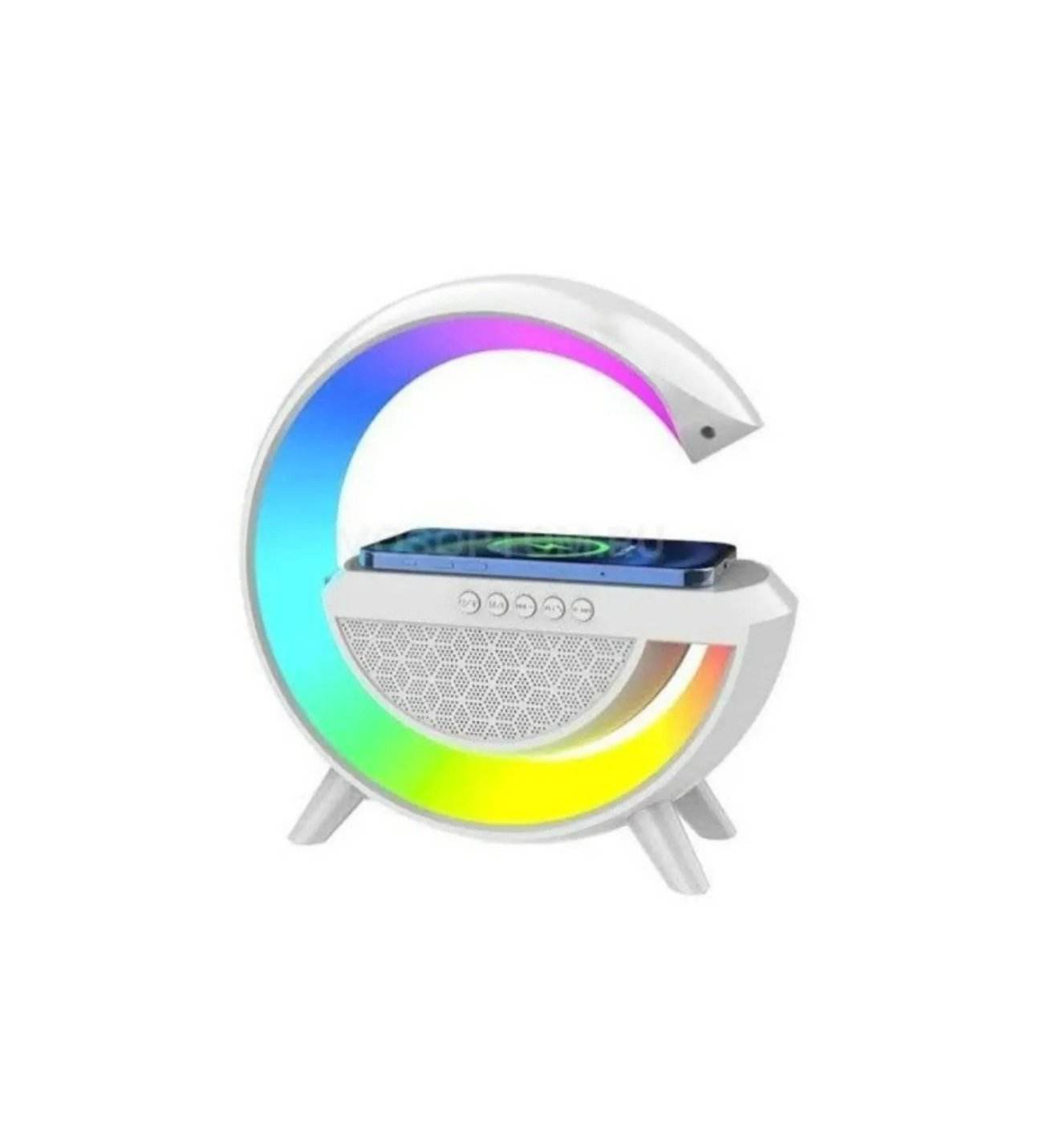 G şekli akıllı rgb lamba ve wirless şarj yeri gece lambası bluetooth hoparlör - H1C - KolayMagza