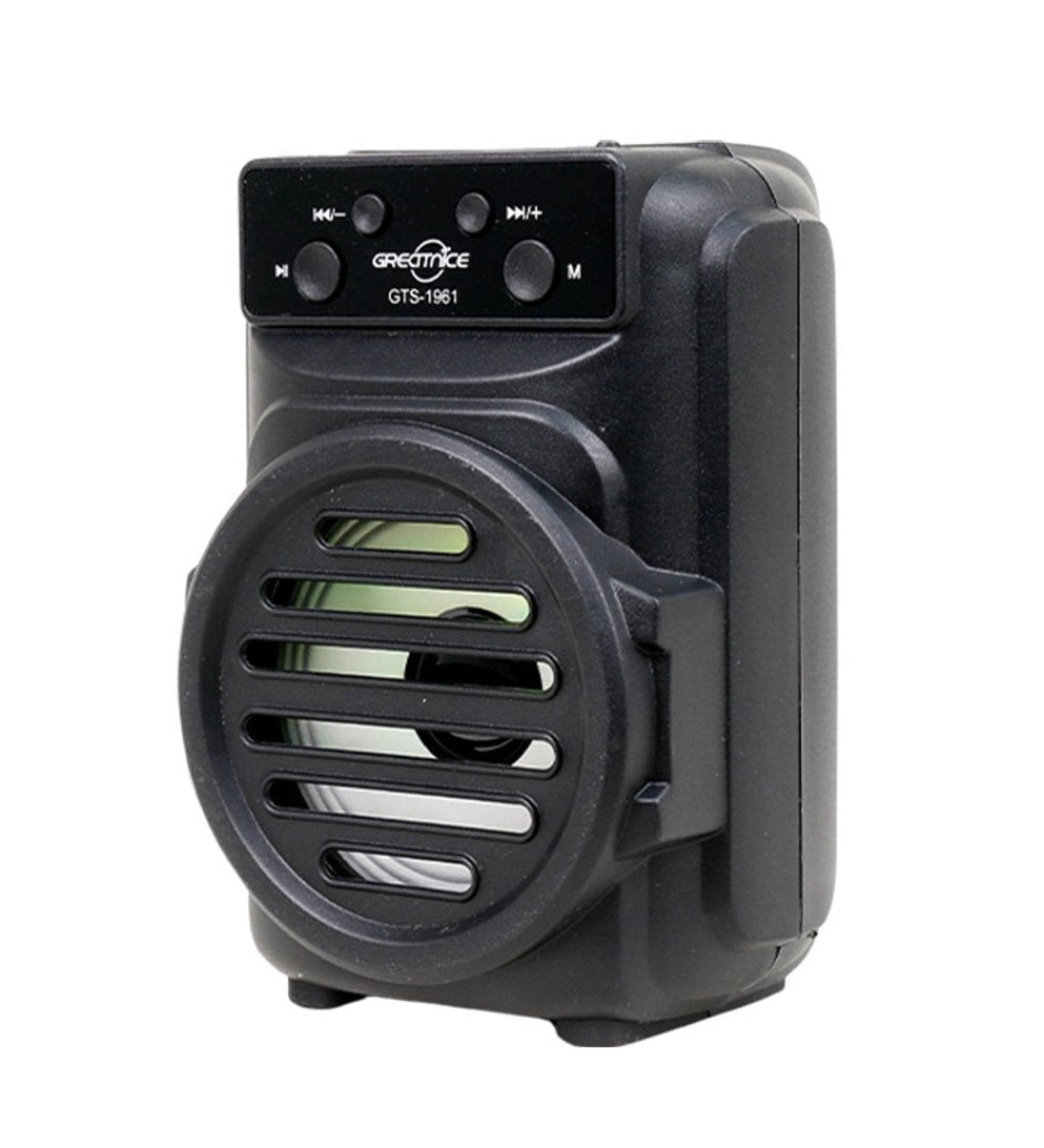 GTS-1961 RGB LED Işıklı Taşınabilir Kablosuz Bluetooth Hoparlör - FM Radyo / USB / SD Kart Destekli 3" Mini Speaker TORİMA