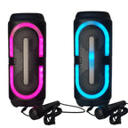 Greatnice GTS-2132 Siyah Mikrofonlu RGB LED Işıklı Taşınabilir Bluetooth Hoparlör Parti Speaker SANTRAL HAN