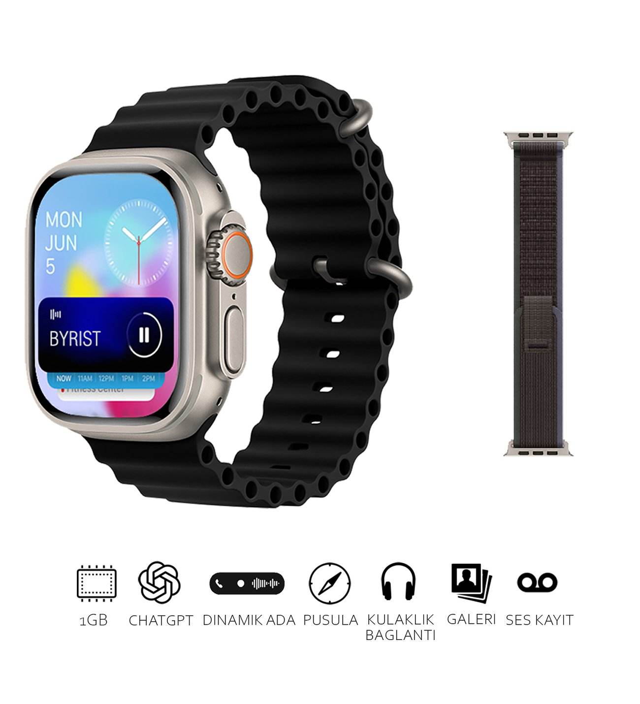 Hk10 ultra3 2.02 amoled ekran 1gb ram yapay zeka özellikli akıllı saat - A2F - KolayMagza