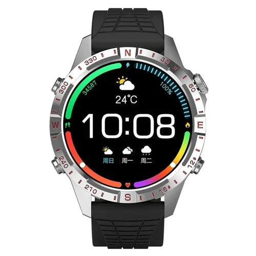 HK29 Hero Amoled Ekran Yuvarlak Akıllı Saat Navigasyon Bluetooth Çağrı Android Ios Uyumlu Saat - A3C
