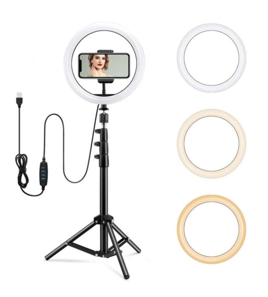 Ring fill light beyaz sarı selfie 26cm ışığı ayak dahil hx-260