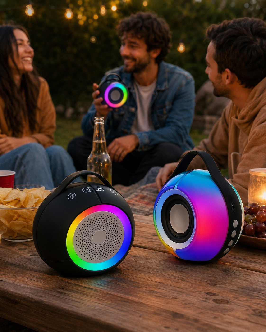 SY-333 Taşınabilir Kablosuz Bluetooth Hoparlör - RGB Renkli Işıklı, Güçlü Bass Boost, 5W RMS, TWS Destekli Ses Bombası Zayden