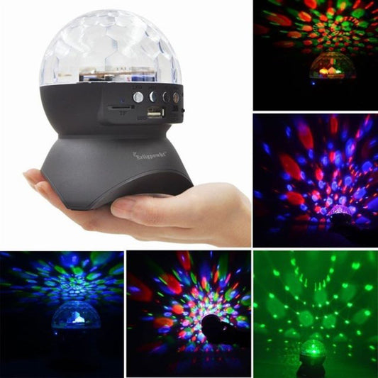 L740 360 rotating illuminated USB memory card supported Bluetooth speaker - H1P