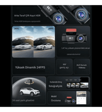 WİFİ çift ön arka 4K Araç içi Güvenlik Kamerası + Park Modu Kablosu Çift Kamera Kayıt Cihazı GPS Gece Görüşü mikrofonlu dash cam - G5V - KolayMagza