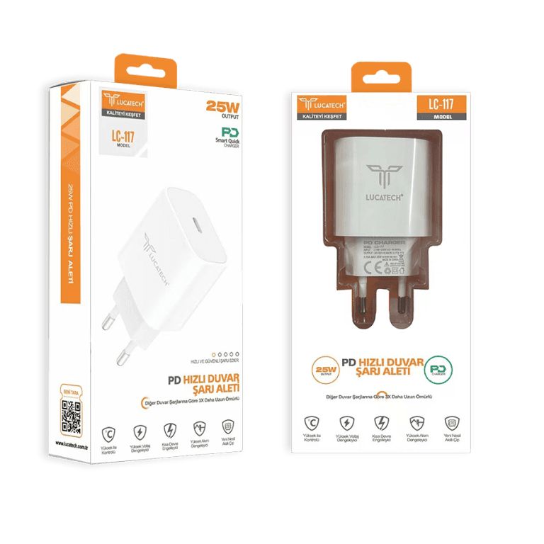 Lc-117 typec çıkışlı şarj başlık 25w - S1J - KolayMagza