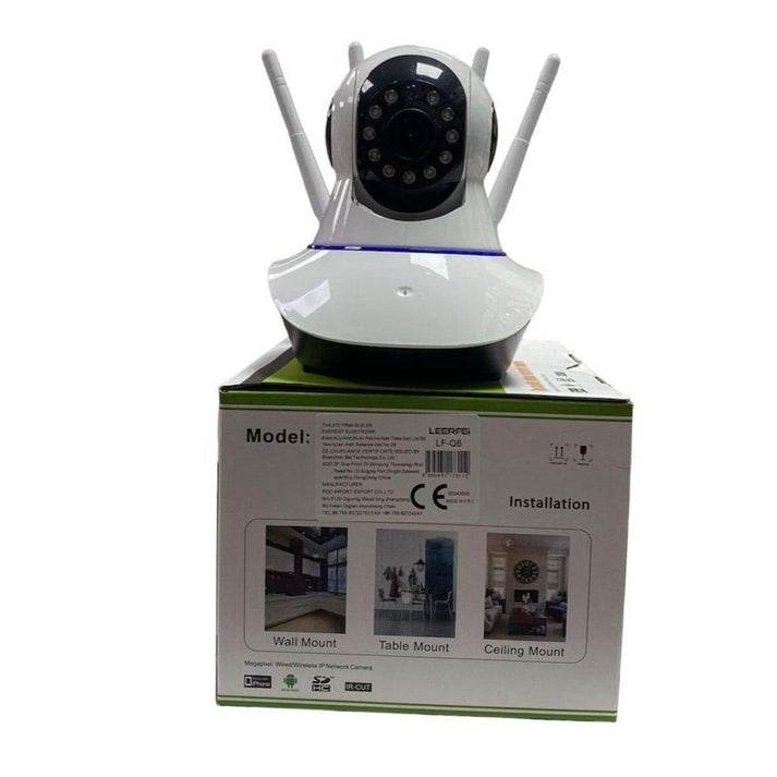LF-Q6 5 antenli HD 360 derece döner wifi ip kamera - G5K - KolayMagza