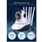 LF-Q6 5 antenli HD 360 derece döner wifi ip kamera - G5K - KolayMagza