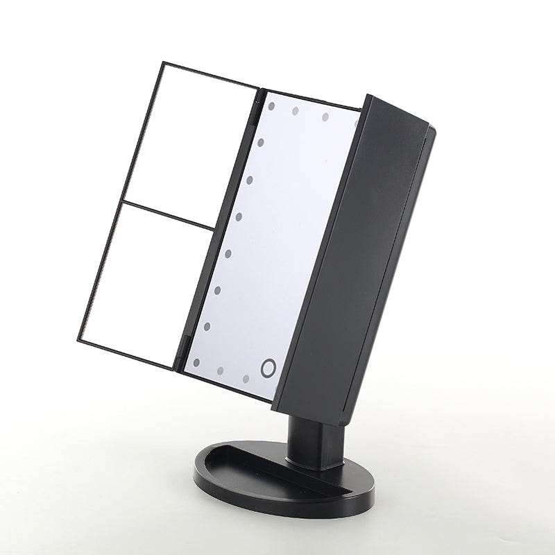 21 led ayaarlanabilir ışıklı masa üstü makyaj aynası 1x 2x 3x büyüteçli dokunmatik ekran - G3U - KolayMagza