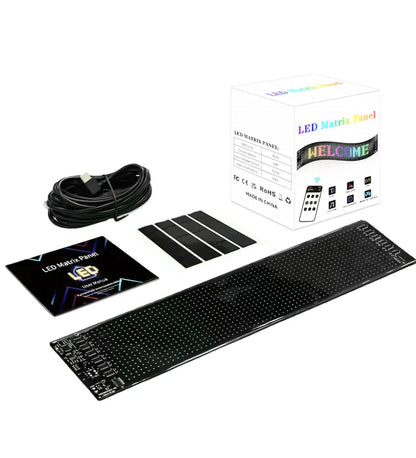 Led matrix panel dijital esnek ekran kumandalı uygulama kontrollü 16×64 pixel 9,2×37,4cm