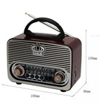 Nns ns-8092BT nostajli radyo retro wirless bluetooth hoparlör tws usb/tf destekli şarj edilebilir 18650 mah hoparlör - H3L - KolayMagza