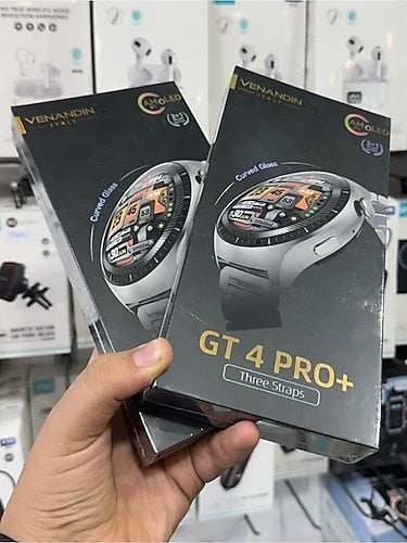 ساعة Venandin GT4 Pro+ الذكية مقاس 1.50 بوصة AMOLED - شاشة فائقة الوضوح، مكالمات بلوتوث، تتبع الرياضة والصحة، عمر بطارية طويل