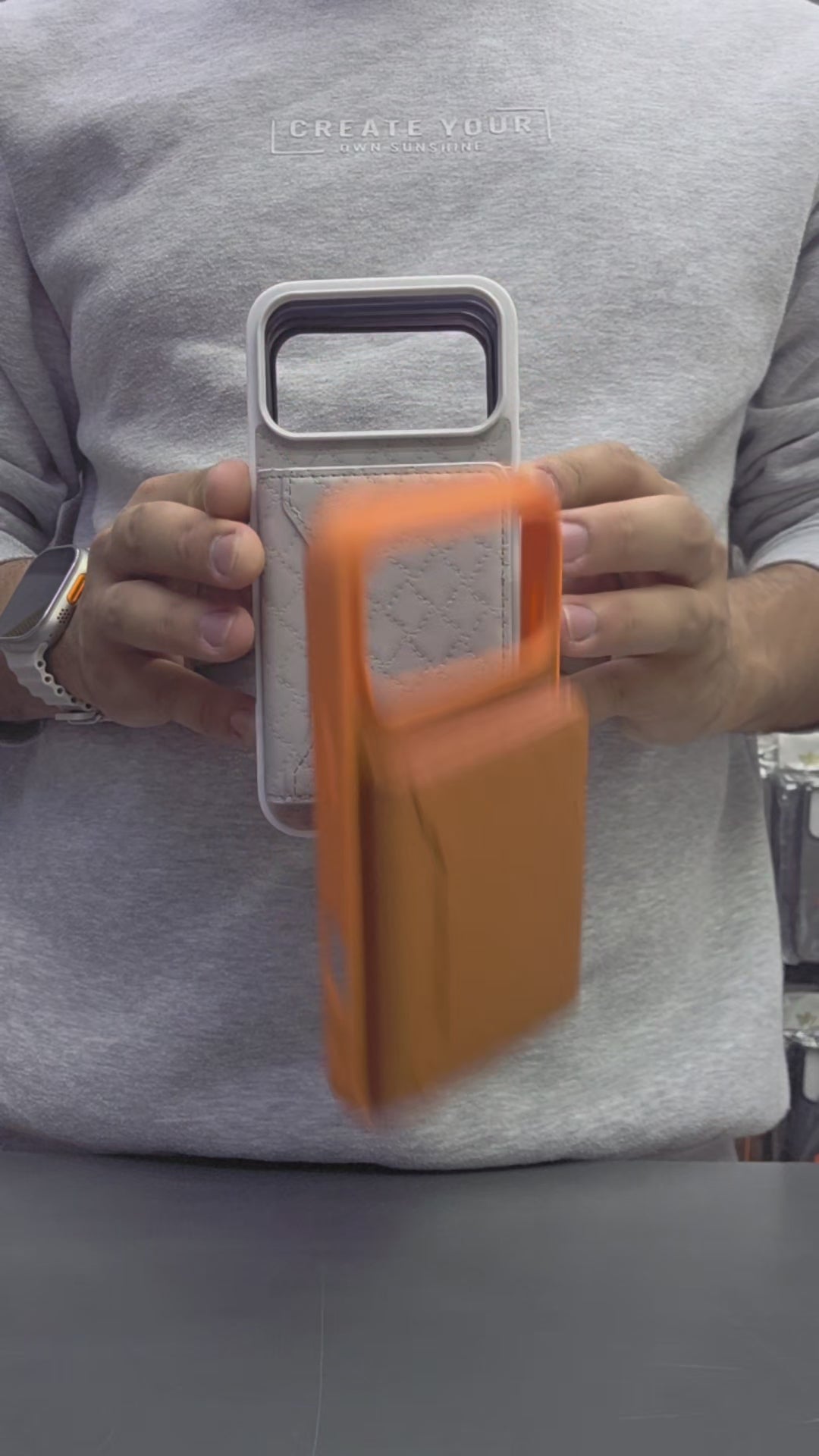 Premium Bölmeli Deri Telefon Kılıfı - Cüzdanlı ve Stand Özellikli Katlanabilir Kartlık Kılıf