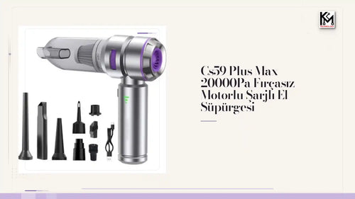 Cs59 Plus Max 20000Pa Fır&ccedil;asız Motorlu Şarjlı El S&uuml;p&uuml;rgesi by@Outfy