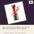 AKT Taşınabilir Şarj Edilebilir Mini Blender - BPA Free Smoothie ve Meyve Sıkacağı by@Outfy