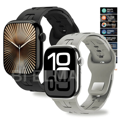 Hk10 mini yapay zeka destekli NFC 47mm 1,75inç bluetooth aramalı konuşmalı ios android uyumlu akıllı saat - A2S