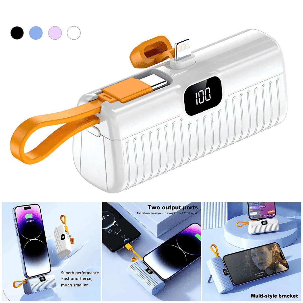 5,000 mah mini led göstergeli typec ve lightning powerbank - P1U - KolayMagza