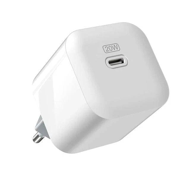 Kutusuz 20w typeC çıkışlı kare tasarımlı ios uyumlu şarj başlık - S1B - KolayMagza