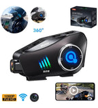 Q28 1080P kameralı Intercom +32GB SD Kartlı Bluetooth Motorsiklet Kask Kulaklığı İnterkom su geçirmez - G6O - KolayMagza