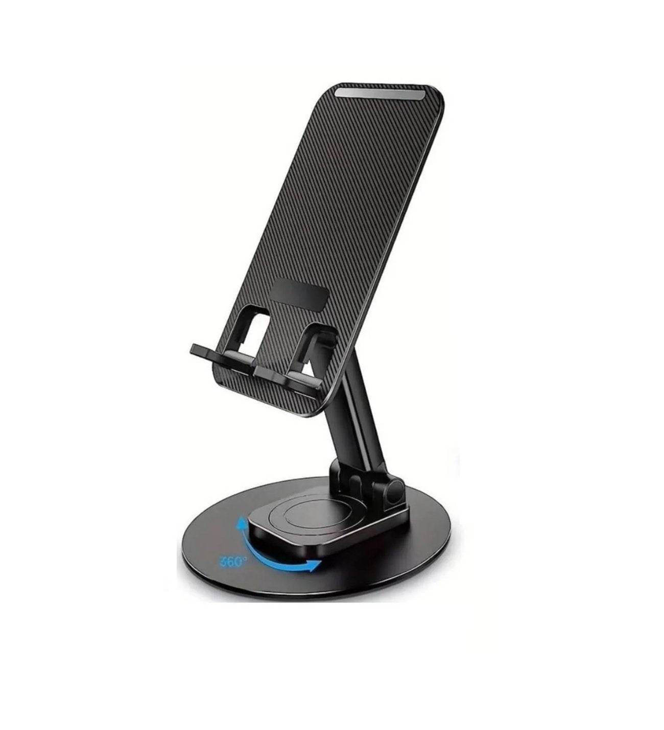 Metal tabanlı 360 derece döner ayarlanabilir katlanabilir masa üstü telefon tablet tutucu - N1U - KolayMagza