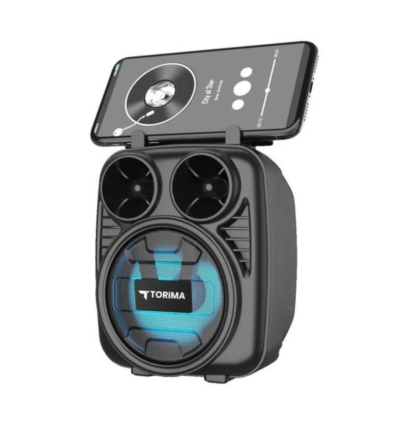 Subwoofer telefon standlı bluetooth hoparlör, led ışıklı, usb/tf kart destekli, mikrofon girişli d32 - H2Z - KolayMagza
