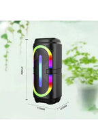 Greatnice GTS-2132 Siyah Mikrofonlu RGB LED Işıklı Taşınabilir Bluetooth Hoparlör Parti Speaker SANTRAL HAN