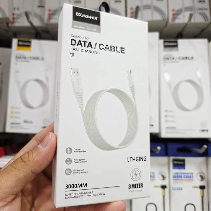 3-meter 2.4A fast data transfer and charging cable