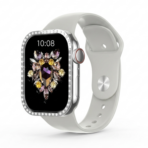G10 Mini Kadın Akıllı Saat 41mm Süper AMOLED Ekran Taşlı Kasa Premium Tasarım (3 Kordonlu) lady ella Mstore