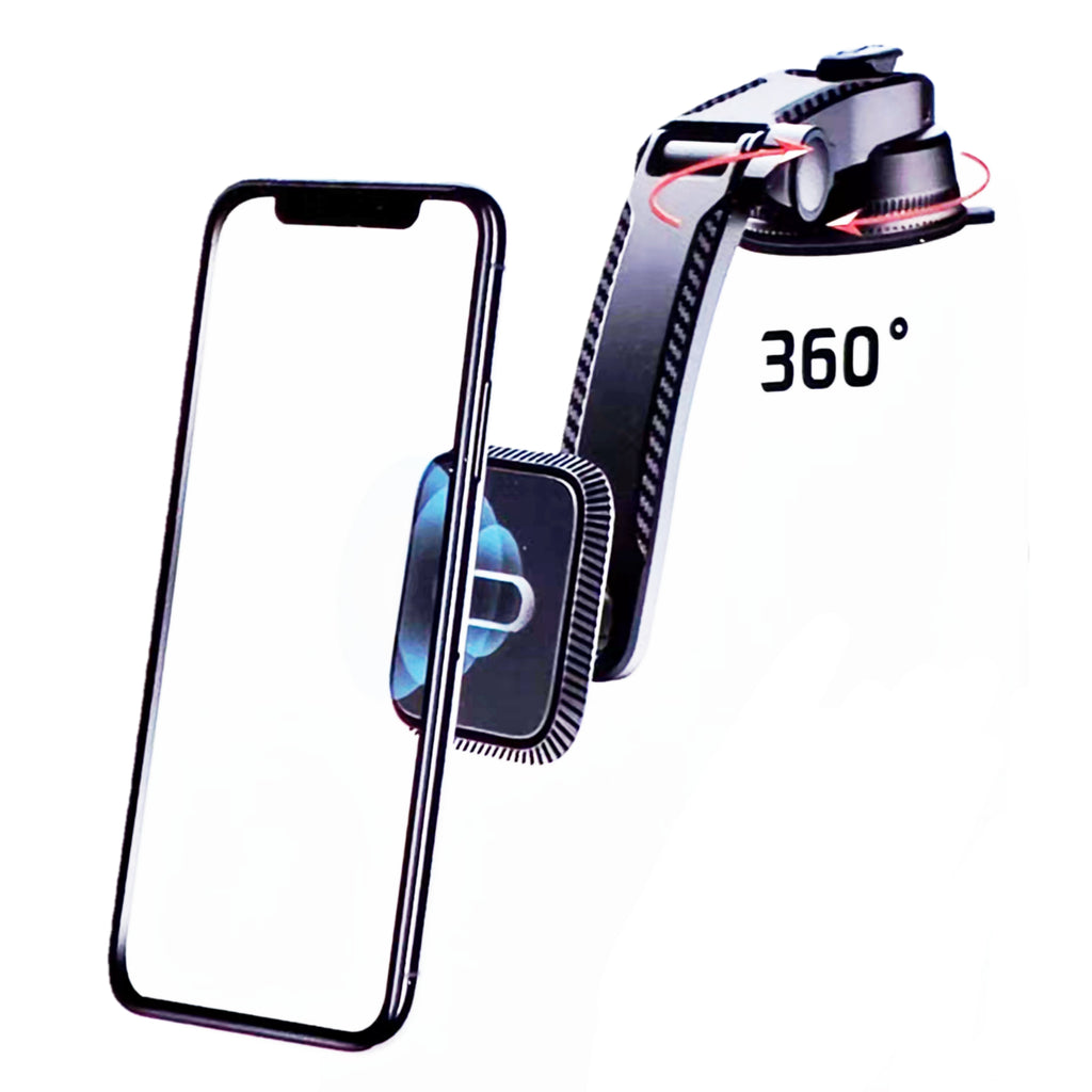 Torpidoya koyulan mıknatıslı 360 derece ayarlanabilir araç içi telefon tutucu