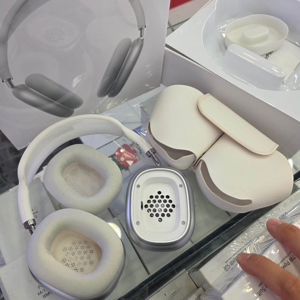 Logosuz Airpods pro max kılıflı değiştirilebilir pedli kafa üstü Bluetooth kulaklık - U1R - KolayMagza