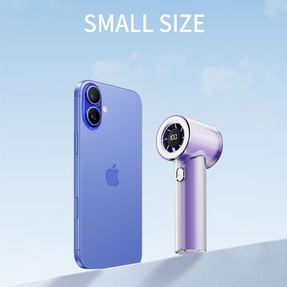 Şeffaf mini el fanı, TypeC şarjlı, 100 hızlı