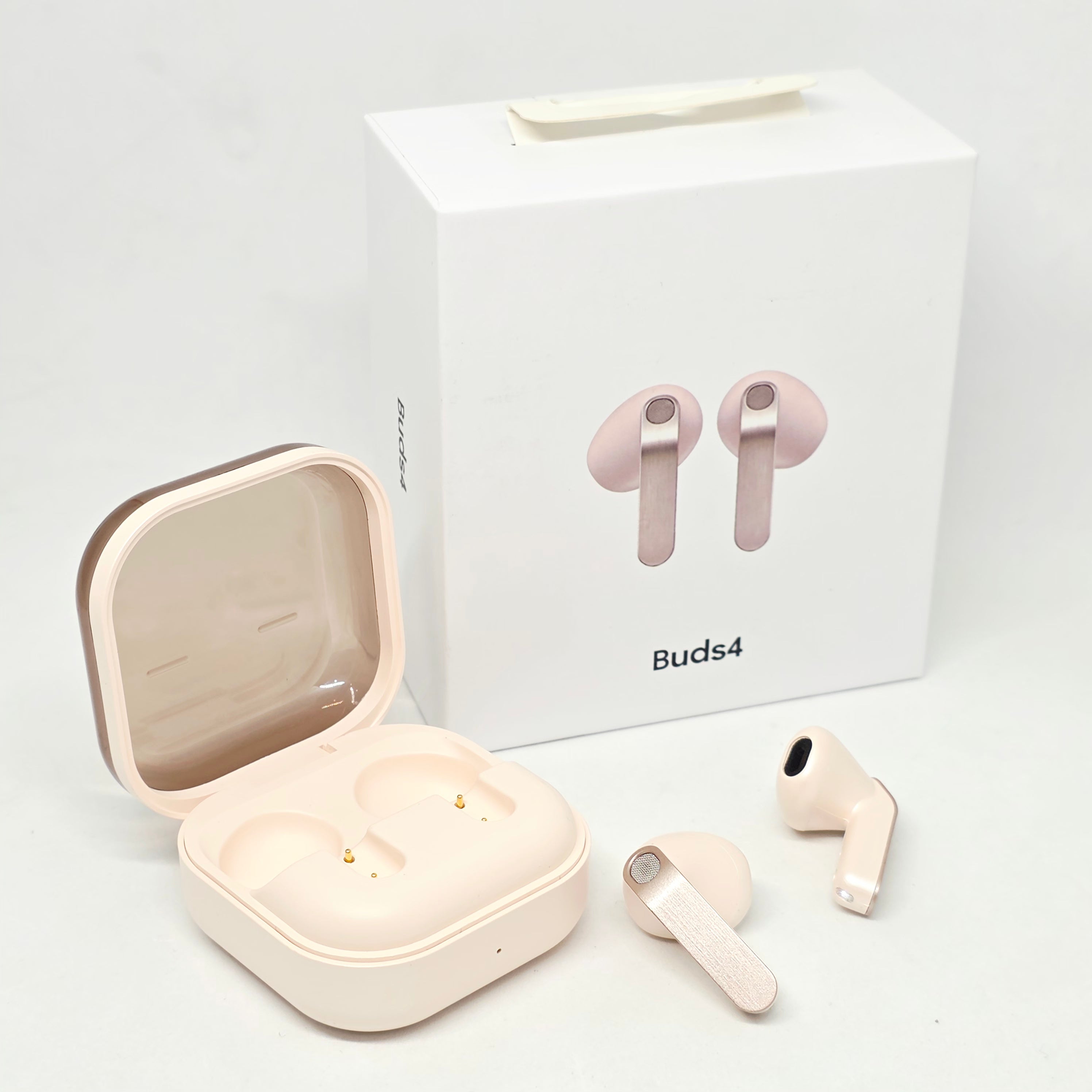 Buds4 Bluetooth Kulaklık Kablosuz Şeffaf Kapaklı Şarj Kutulu Kulakiçi Kulaklık JBK