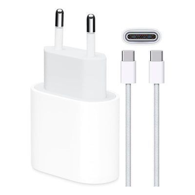 مجموعة شحن الجيل الجديد من Apple بمخرج TypeC بقدرة 20 وات وكابل TypeC إلى TypeC