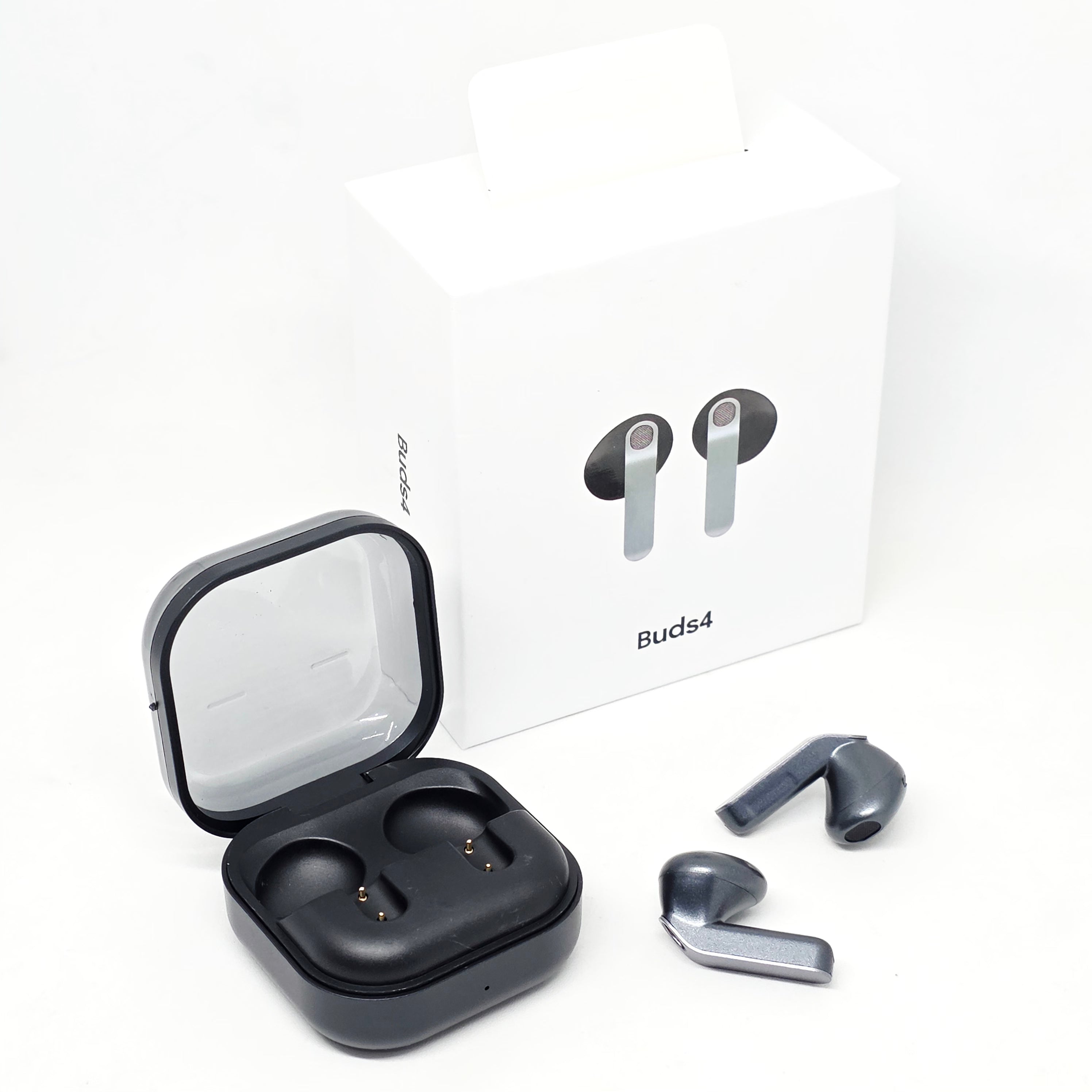 Buds4 Bluetooth Kulaklık Kablosuz Şeffaf Kapaklı Şarj Kutulu Kulakiçi Kulaklık JBK
