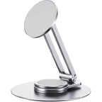 360 derece döner ayarlanabilir katlanabilir metal masa üstü mıgnatıslı telefon tablet tutucu - N1Q - KolayMagza