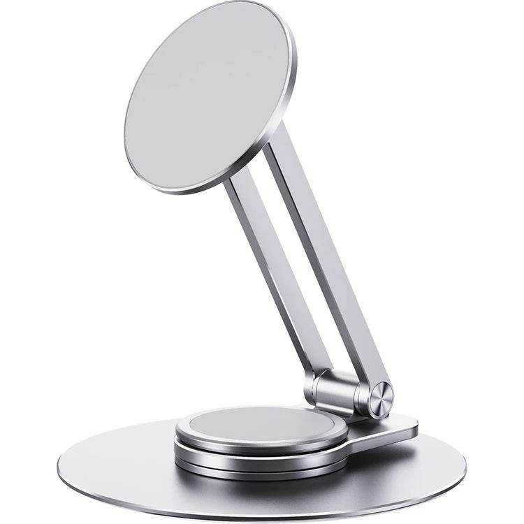 360 derece döner ayarlanabilir katlanabilir metal masa üstü mıgnatıslı telefon tablet tutucu - N1Q - KolayMagza