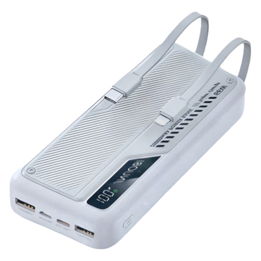 20,000 mAh with Lightning Type-C cable, PD fast 66W supported LED indicator power bank DY-43 - P1Q